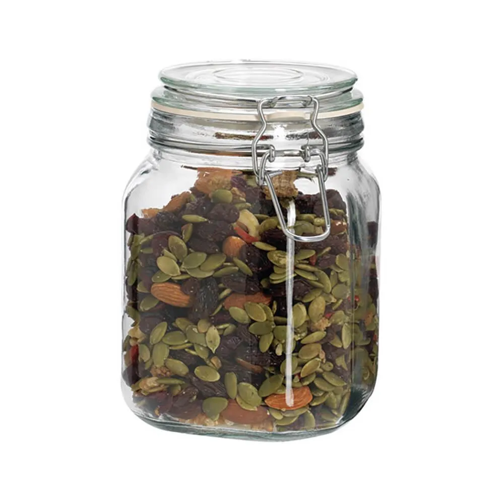 38-Ounce Hermes Glass Jar with Clamp Top Lid - Image 2