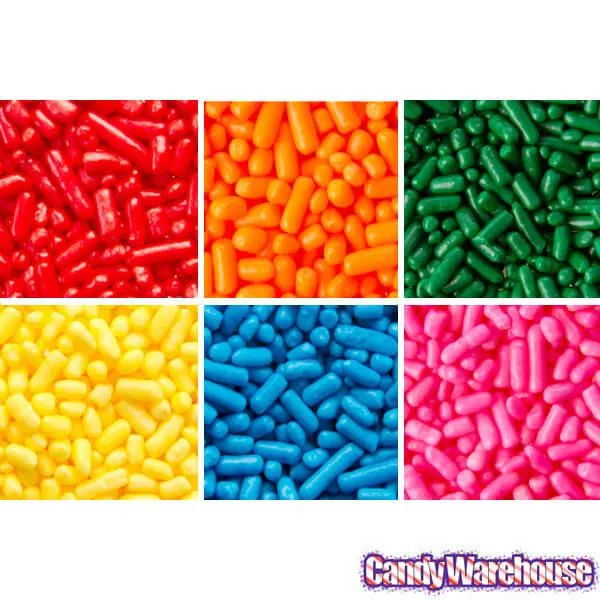 6 Mix Colored Jimmies: 3.18-Ounce Container - Image 2