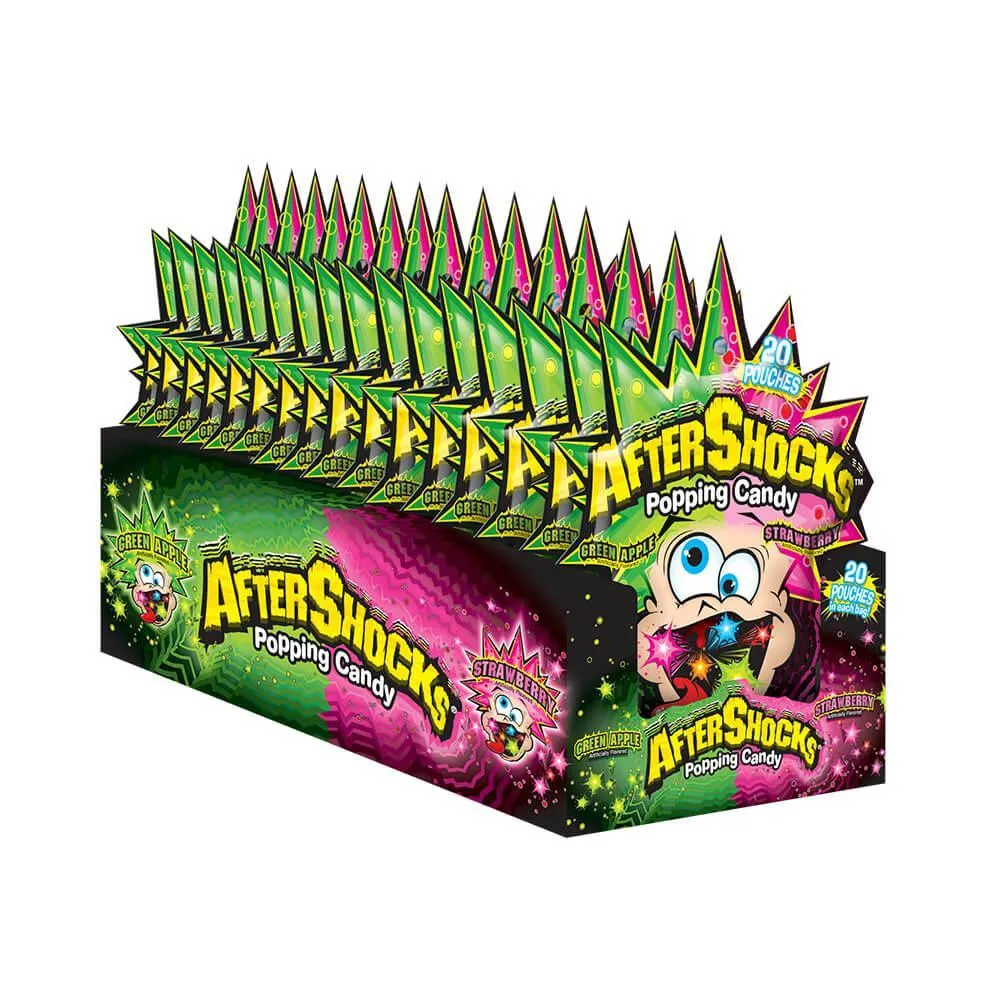 AfterShocks Popping Candy Packs - Green Apple and Strawberry: 16-Piece Box - Image 2