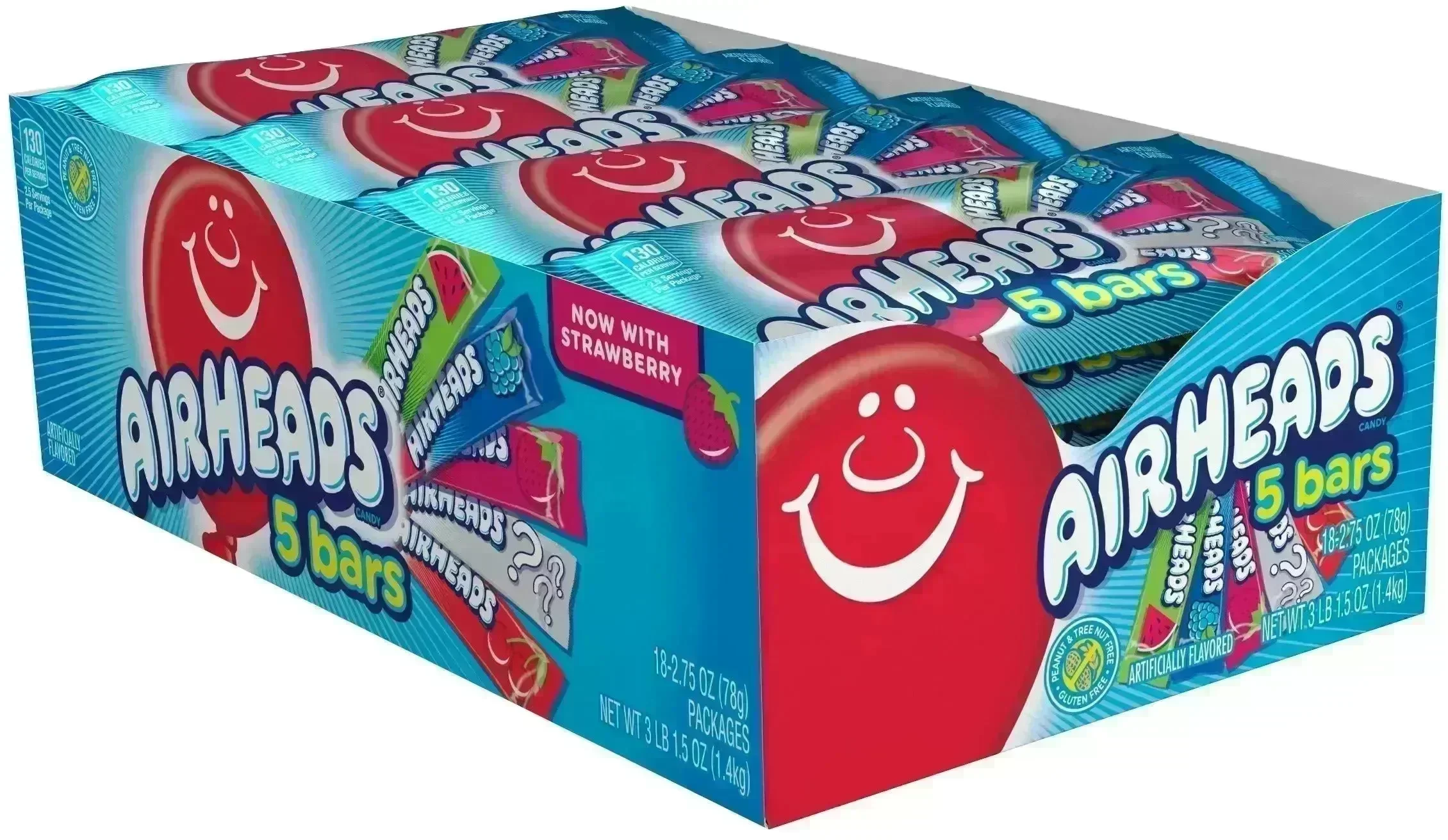 Airheads Singles 5-Pack Assorted Flavors: 18-Piece Box - Image 2