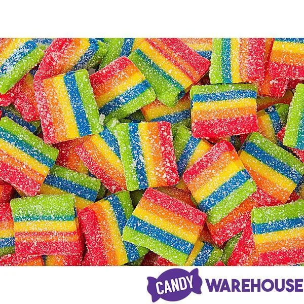AirHeads Xtremes Bites Mini Sour Candy Belts - Rainbow Berry: 9-Ounce Bag - Image 4