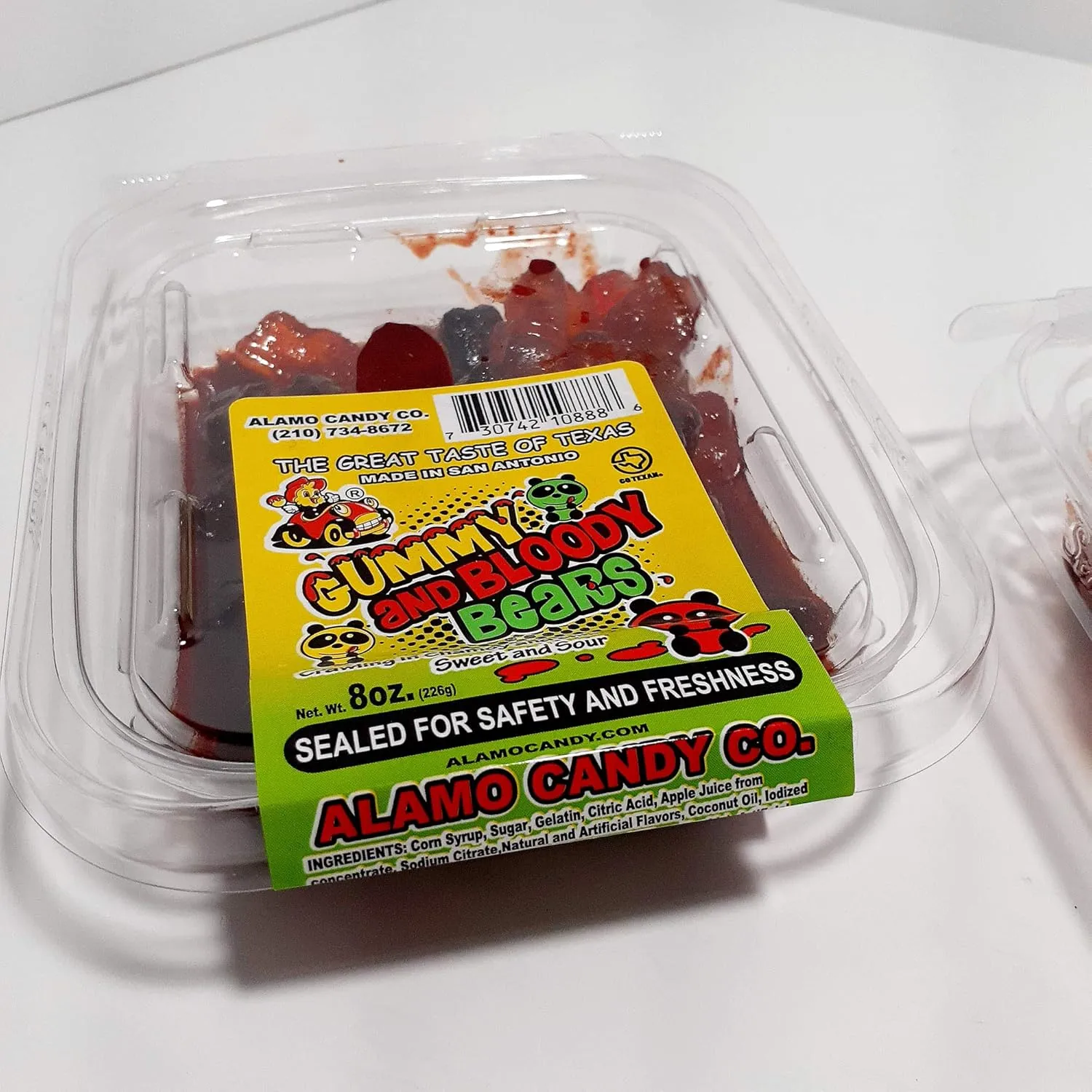 Alamo Candy Gummy & Bloody Bears Tubs: 24-Piece Case - Image 4