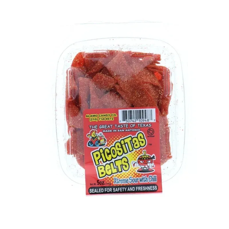 Alamo Candy Picositas Belts - Xtreme Sour with Chili: 24-Piece Case - Image 2