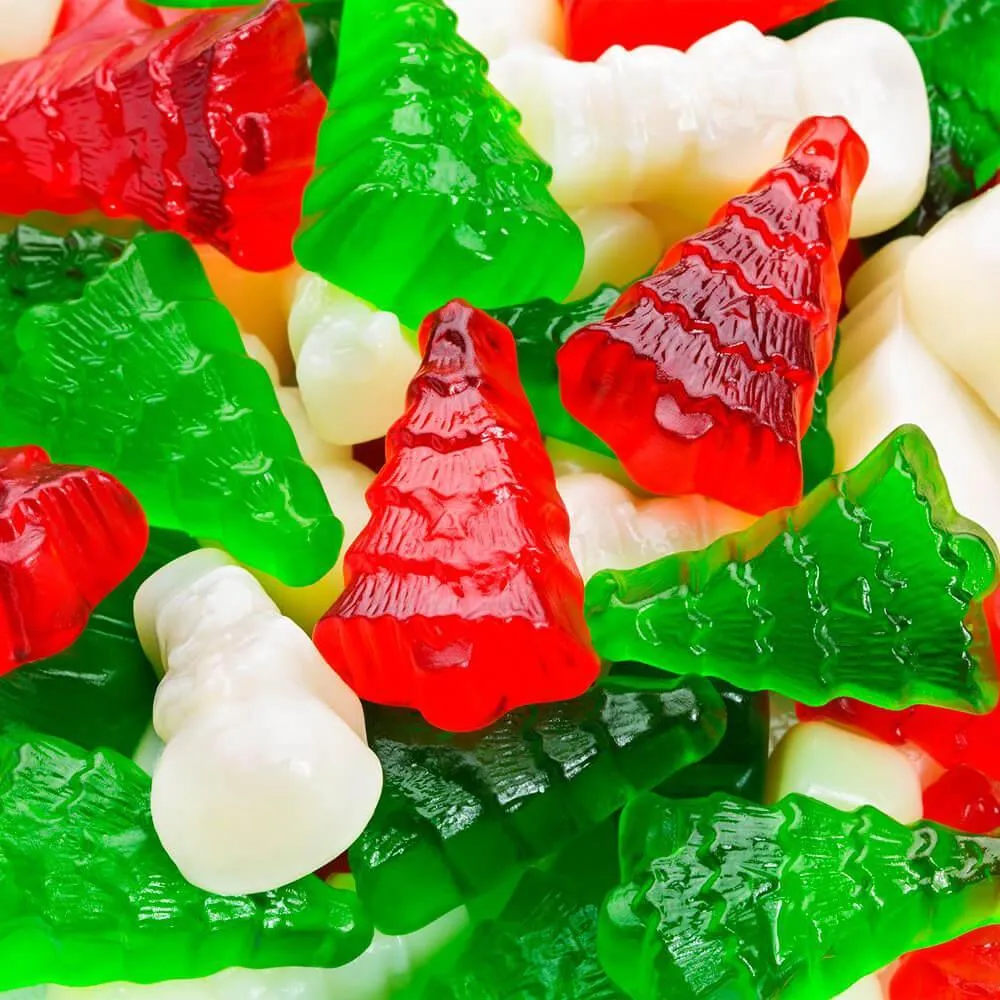 Albanese Gummy Christmas Trees & Snowmen Candy: 5LB Bag - Image 2