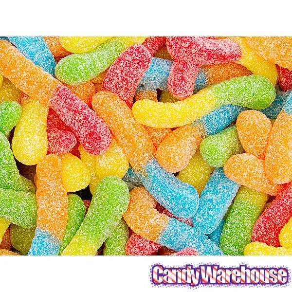 Albanese Neon Mini Sour Gummy Worms King Size Packs: 20-Piece Box - Image 3