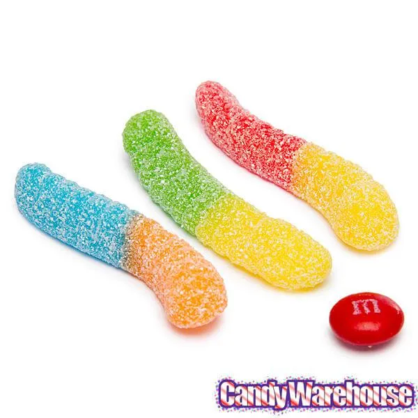 Albanese Neon Mini Sour Gummy Worms King Size Packs: 20-Piece Box - Image 4