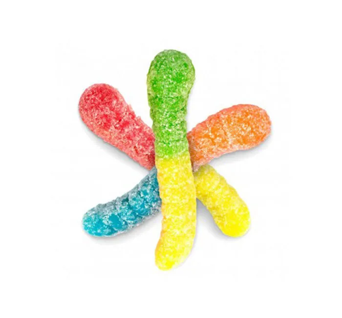 Albanese Neon Sour Gummy Worms - Mini: 4.5LB Bag