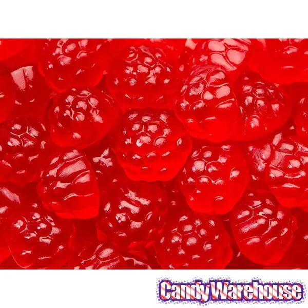 Albanese Red Raspberry Gummy Berries Candy: 5LB Bag - Image 2