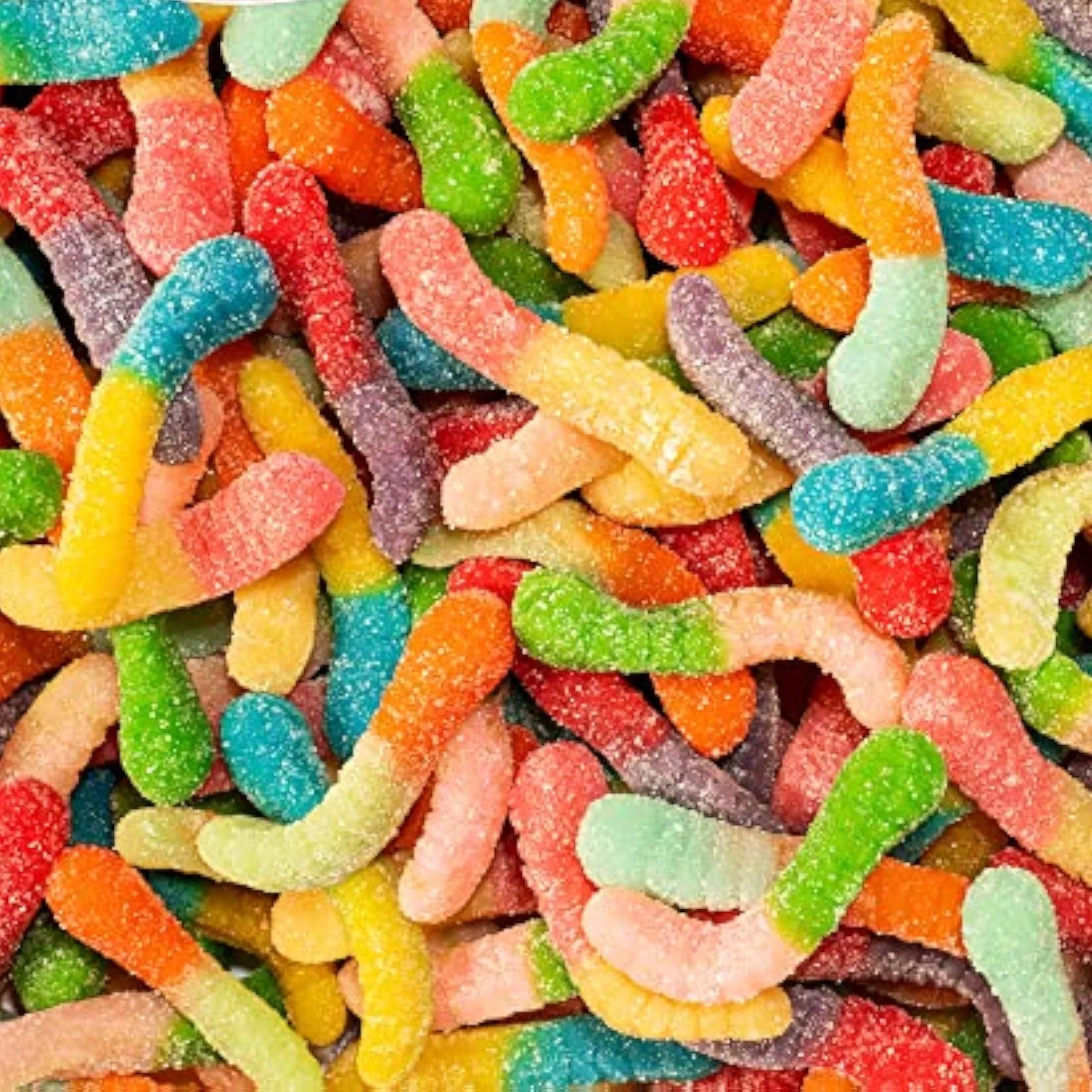Albanese Sour 12 Flavor Mini Gummi Worms Peg Bags: 12-Piece Box - Image 2