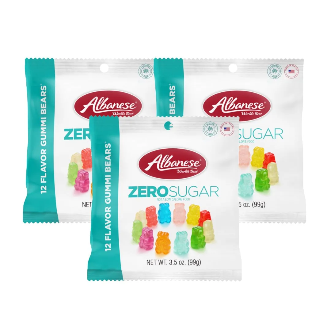 Albanese Zero Sugar Gummy Bears Peg Bags: 12-Piece Box - Image 2