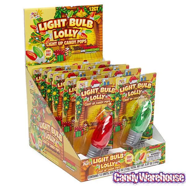 Albert's Christmas Light Bulb Lollipops: 12-Piece Display - Image 5