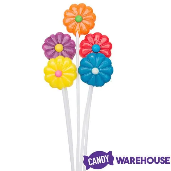 Albert's Daisy Pops Candy Flowers Lollipop Bouquets: 12-Piece Display - Image 2