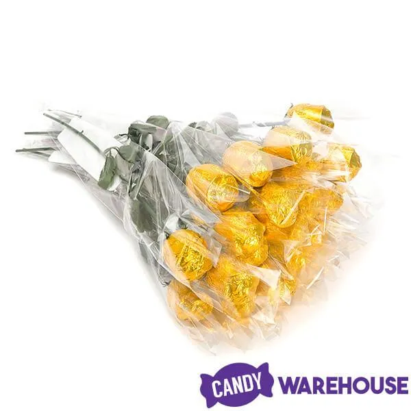 Albert's Foiled Milk Chocolate Roses - Gold: 20-Piece Bouquet - Image 4