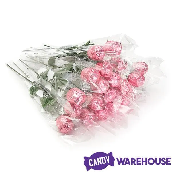 Albert's Foiled Milk Chocolate Roses - Pink: 20-Piece Bouquet - Image 3