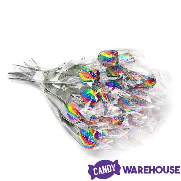 Albert's Foiled Milk Chocolate Roses - Rainbow: 20-Piece Bouquet - Image 3