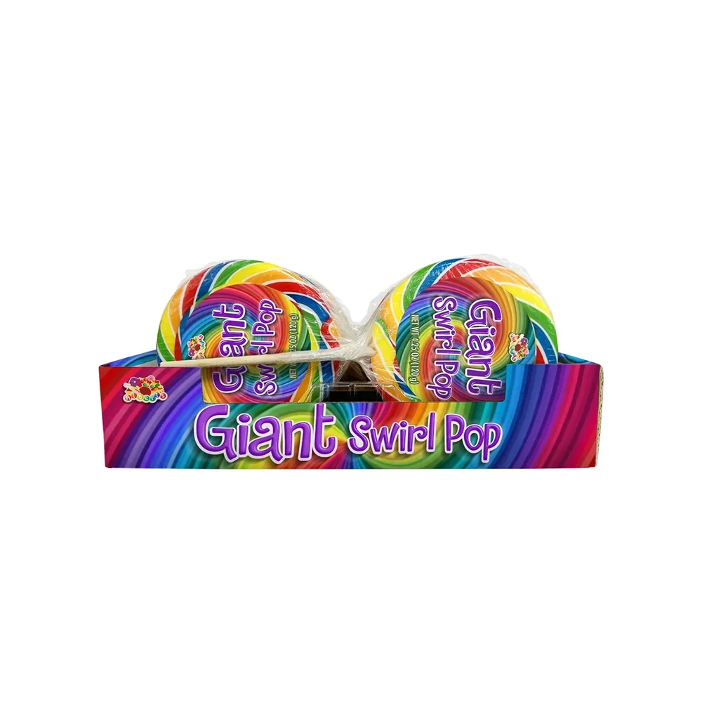 Albert's Giant Swirl Pop - Rainbow: 12-Piece Case