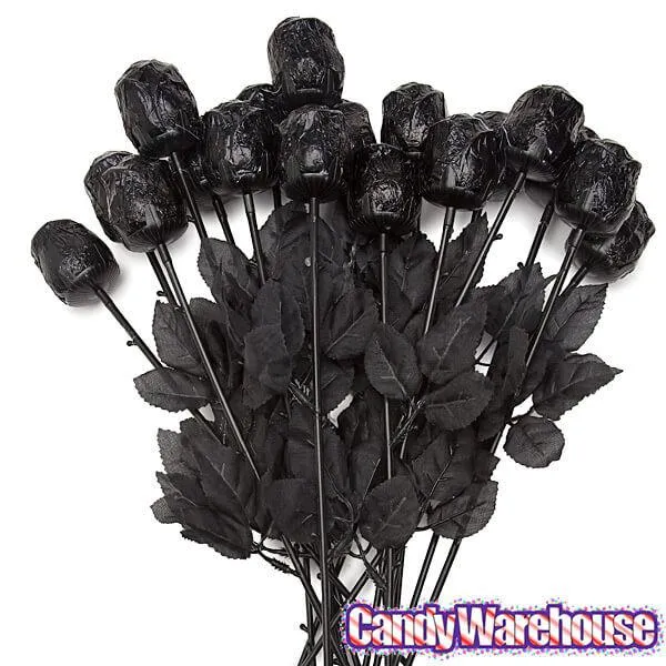 Albert's Halloween Gothic Black Chocolate Roses: 18-Piece Box - Image 3
