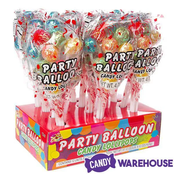 Albert's Party Balloons Lollipop Bouquets: 12-Piece Display - Image 3