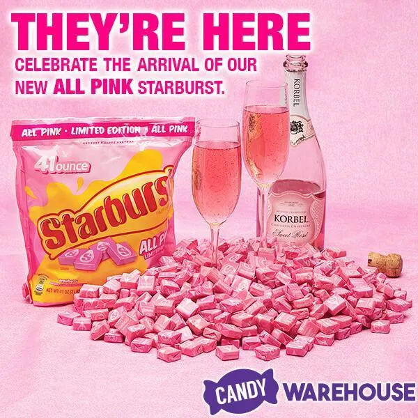 Starburst Fruit Chews Candy - All Pink: 15LB Case - Image 5