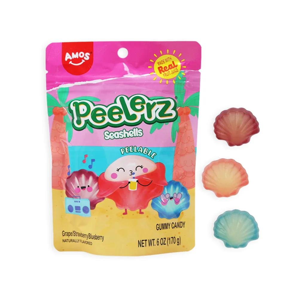 Amos Peelerz Gummy Seashells: 12-Count Case
