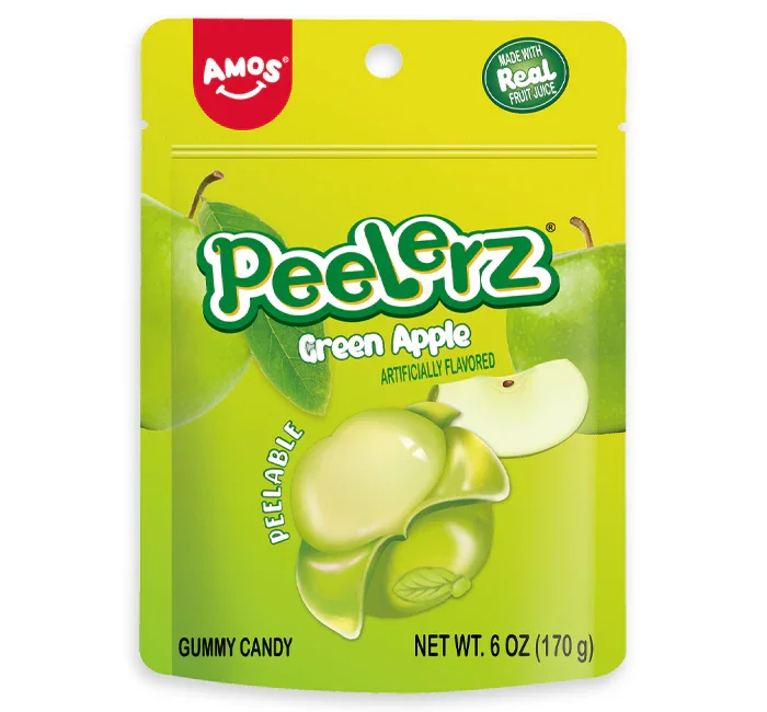 Amos Peelerz Peelable Gummy Apple: 12-Piece Case