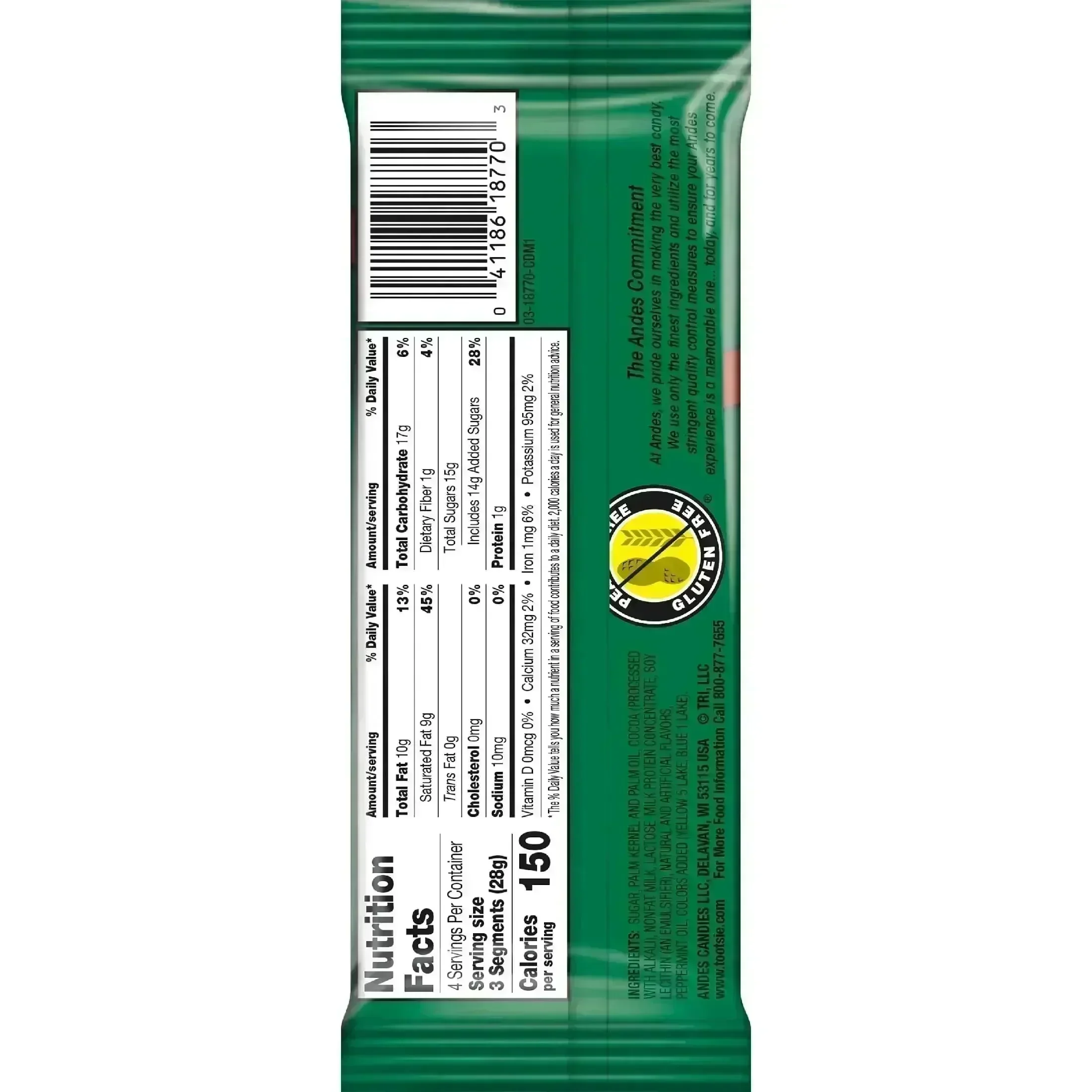 Andes Snap Bar XL Creme De Menthe: 12-Piece Display - Image 3