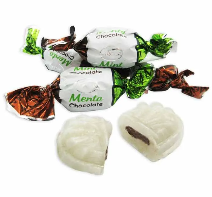 Arcor Chocolate Filled Menta Mint Candy: 6LB Bag