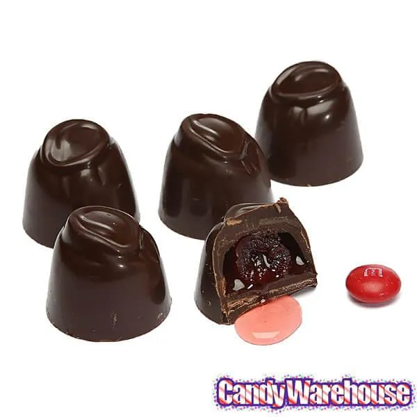 Asher's Dark Chocolate Cherry Cordials Candy: 6LB Box - Image 3