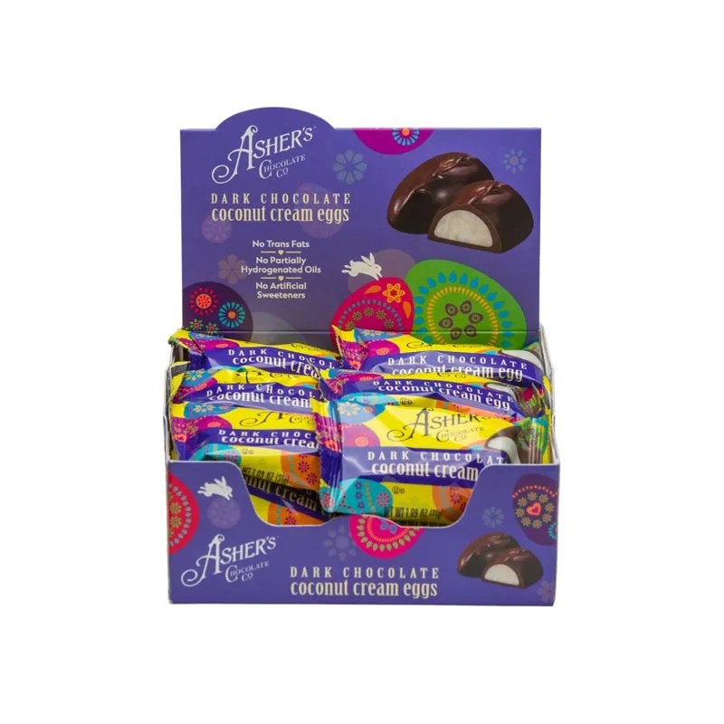 Asher's Dark Chocolate Coconut Cream Egg: 18-Piece Display - Image 2