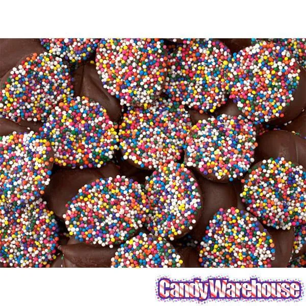 Asher's Deluxe Milk Chocolate Drops with Rainbow Nonpareils: 8LB Box - Image 3
