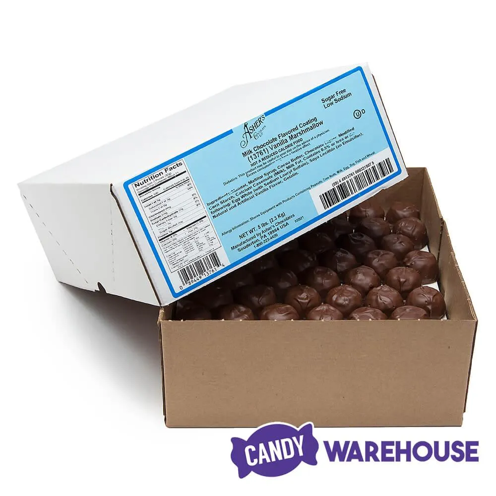 Asher's Sugar Free Vanilla Marshmallow Chocolates - Milk: 5LB Box - Image 3