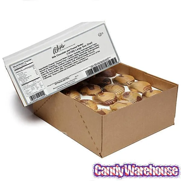 Asher's Swirled Milk Chocolate and Peanut Butter Sea Shells Candy: 64-Piece Box - Image 5