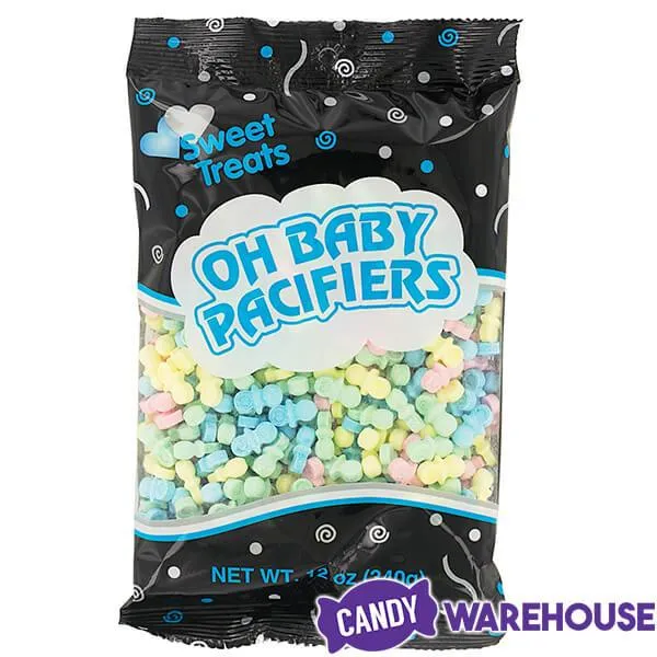 Assorted Colors Baby Pacifiers Candy: 12-Ounce Bag - Image 2