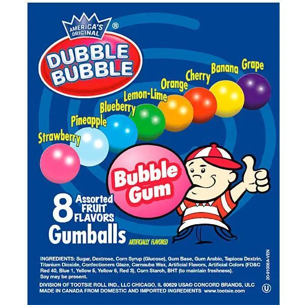 Dubble Bubble Assorted Colors 3/4-Inch Gumballs: 1900-Piece Case - Image 4