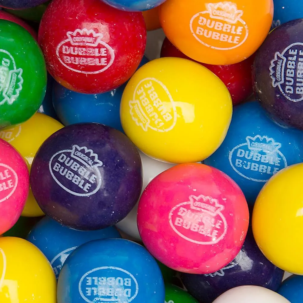 Dubble Bubble Assorted Colors 1-1/8-Inch Gumballs: 600-Piece Case