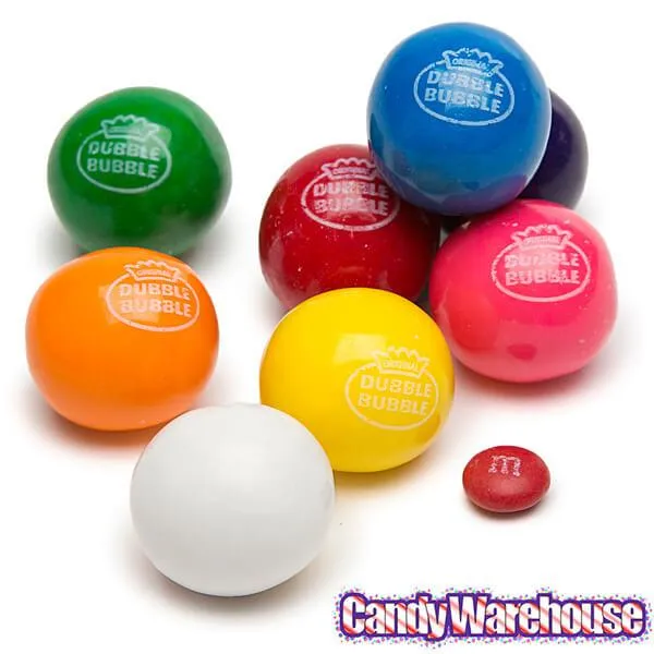 Dubble Bubble Assorted Colors 1-1/8-Inch Gumballs: 600-Piece Case - Image 3