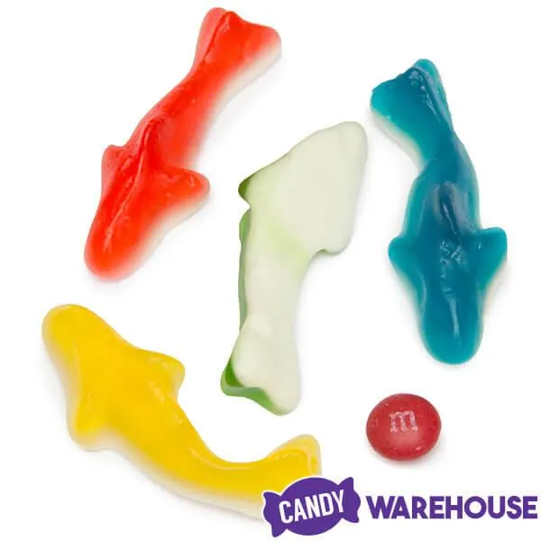 Assorted Colors Gummy Sharks: 6.6LB Bag - Image 3
