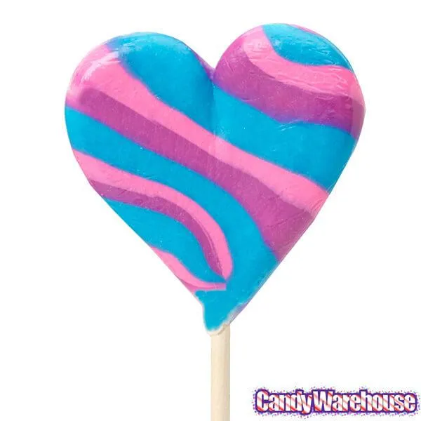 Assorted Crazy Hearts Lollipops: 12-Piece Box - Image 2