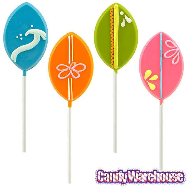 Assorted Surfboard Hard Candy Lollipops: 12-Piece Pack - Image 2