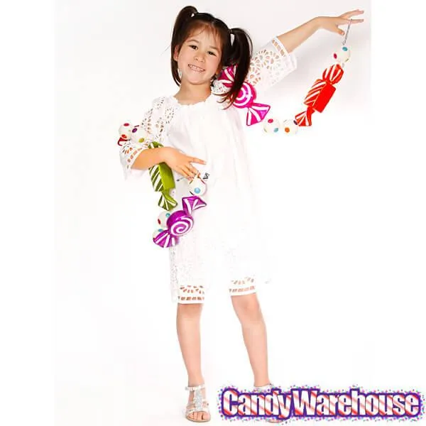 Assorted Swirl Jewel Candy Ornaments 6-Foot Garland - Image 3