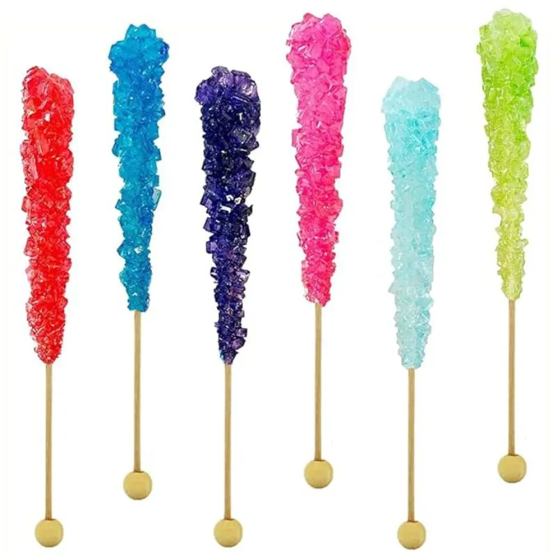 Assorted Wrapped Crystal Rock Candy Sticks: 18-Piece Box - Image 2