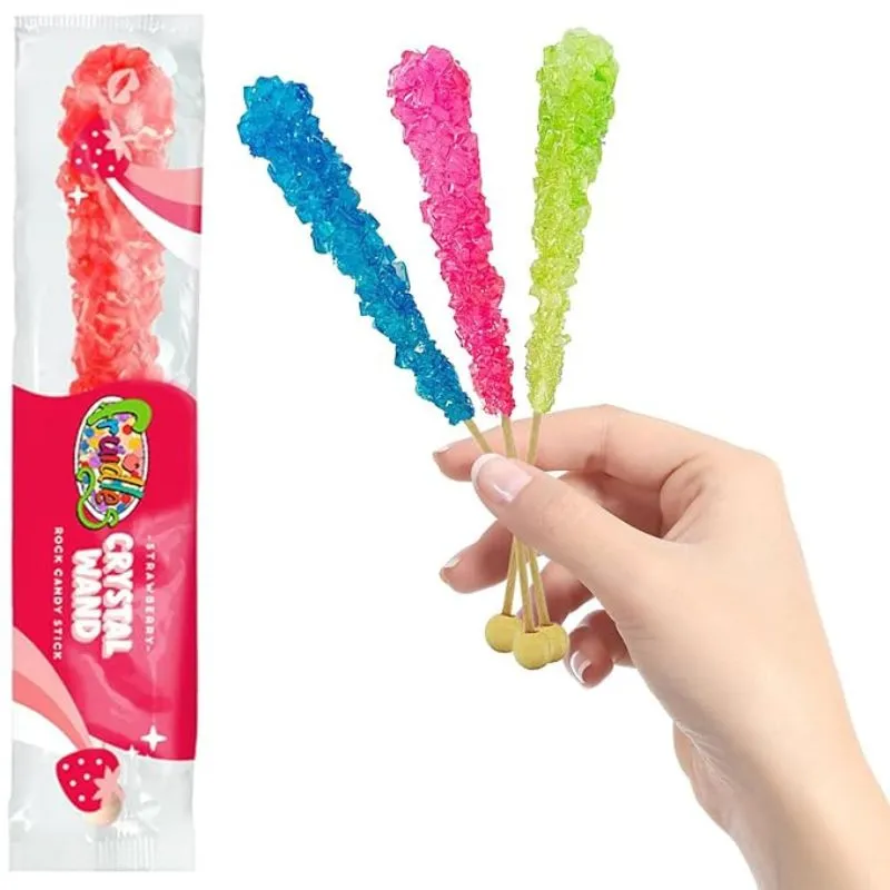 Assorted Wrapped Crystal Rock Candy Sticks: 18-Piece Box - Image 4