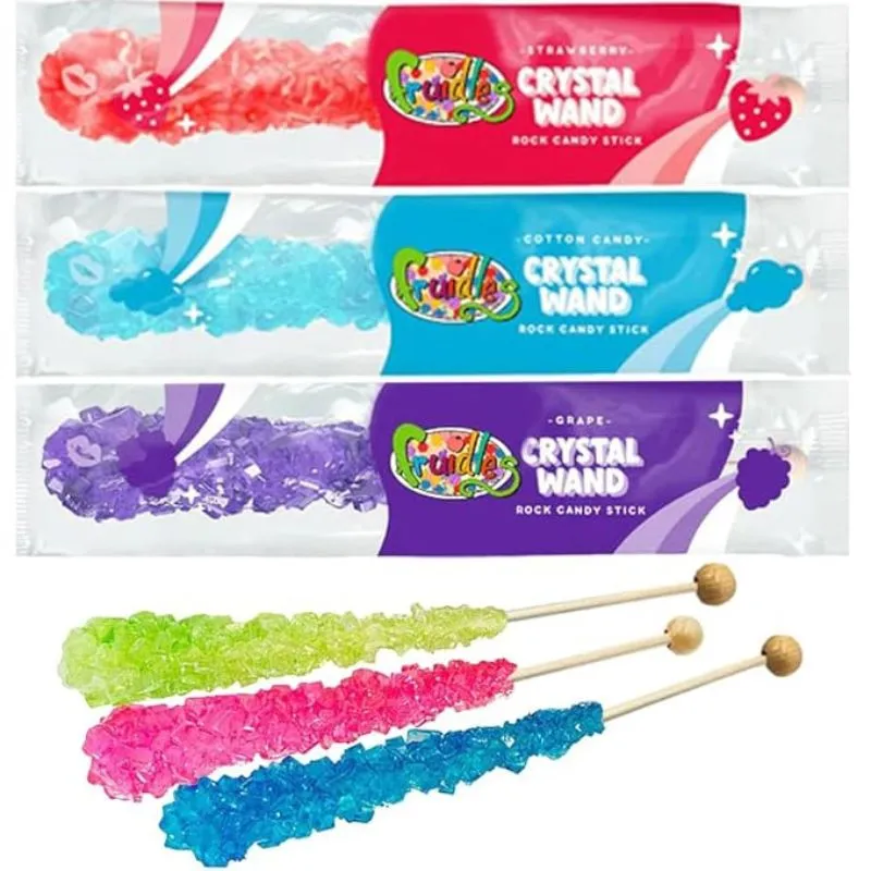 Assorted Wrapped Crystal Rock Candy Sticks: 18-Piece Box - Image 6