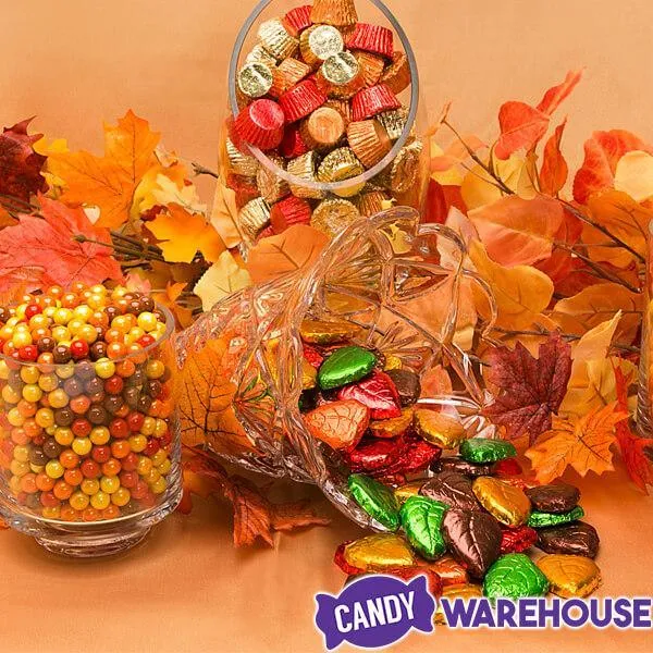 Sixlets Mini Milk Chocolate Balls - Autumn Colors Assortment: 2LB Bag - Image 2