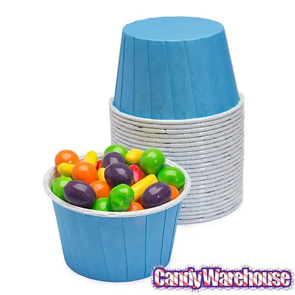 Paper 4-Ounce Candy Cups - Baby Blue: 25-Piece Pack - Image 2