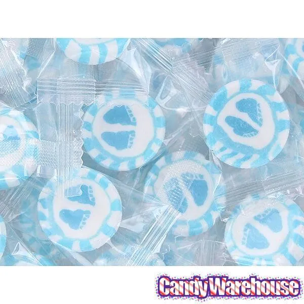Baby Feet Favor Cut Rock Candy - Blue: 40-Piece Pack - Image 2