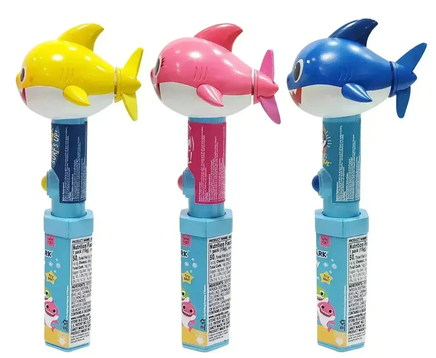 Baby Shark Candy Fan with Jelly Beans: 12-Piece Display - Image 2