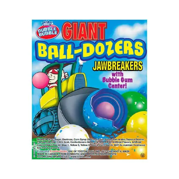 Balldozers Giant Jawbreakers with Gum Center Candy Balls: 85-Piece Case - Image 5