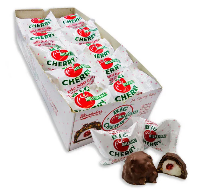 Big Cherry Milkshake Candy Bars: 24-Piece Box