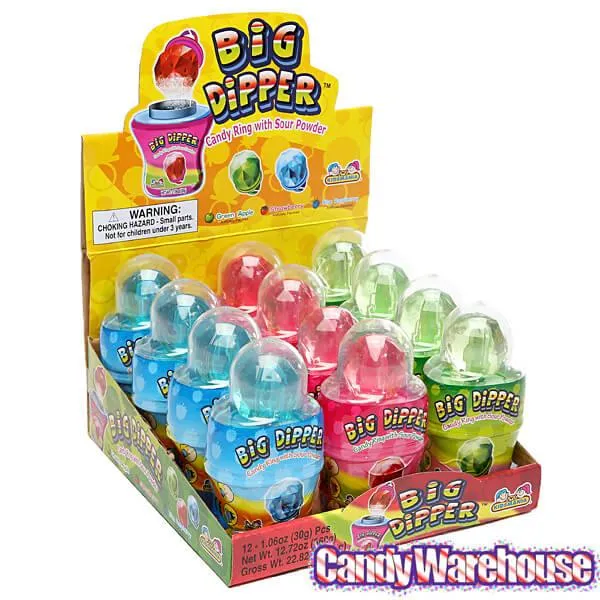 Big Dipper Candy Rings with Sour Powder: 12-Piece Box - Image 3